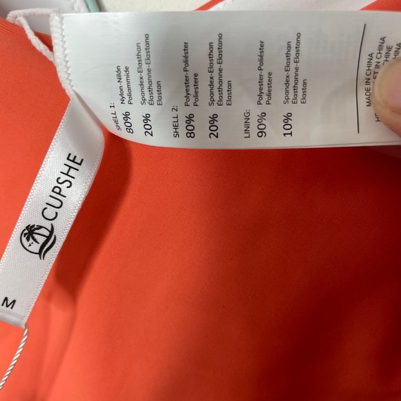 CUPSHE Color Block V-Neck One Piece Swimsuit Bathing Suit NWT Size M - Picture 4 of 9